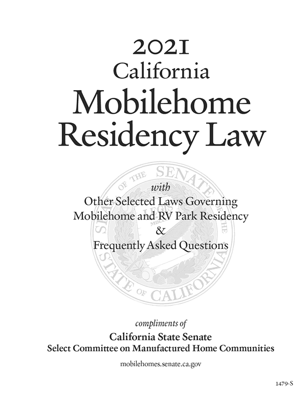 2021 California Mobilehome Residency Law