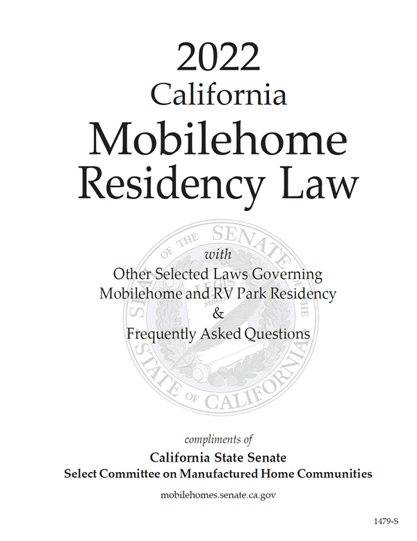 2022 California Mobilehome Residency Law