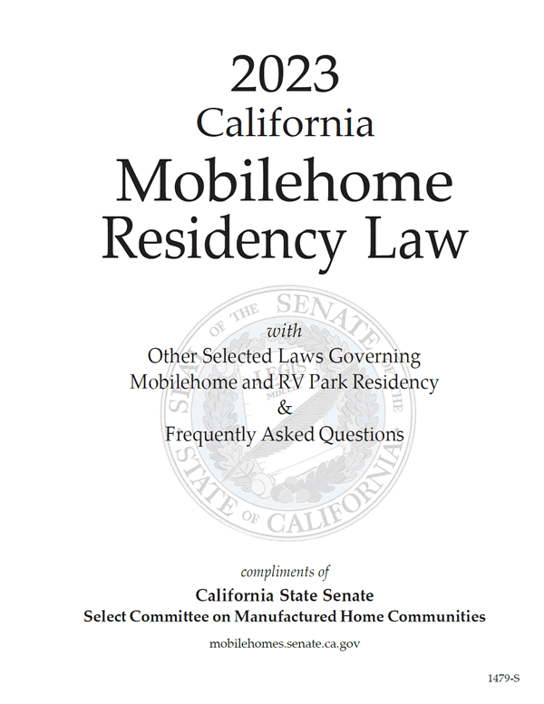 Cover Page: 2023 California Mobilehome Residency Law